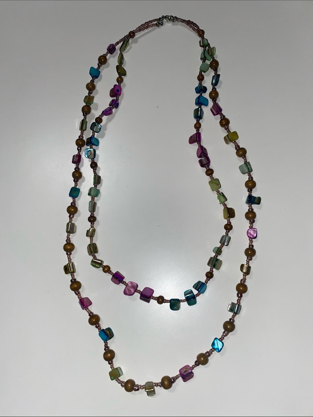 Multicolor Beaded Double Strand Necklace